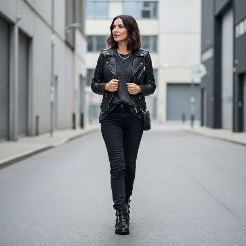 QLANCE Black Silver Plain