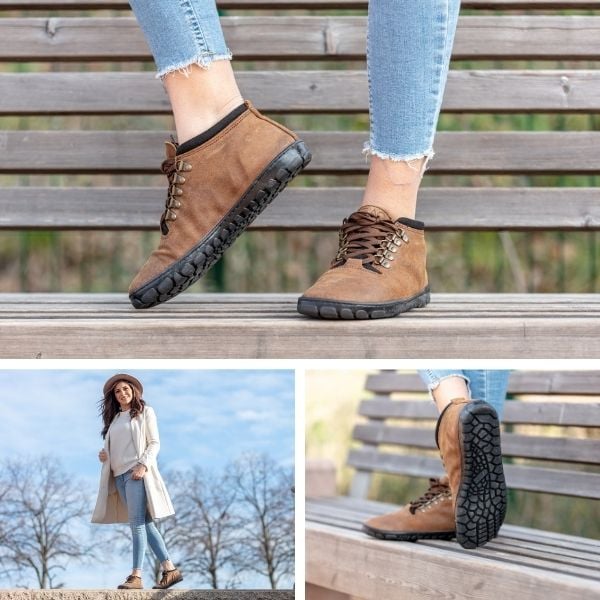 Zapatos descalzos impermeables para mujeres de otoño